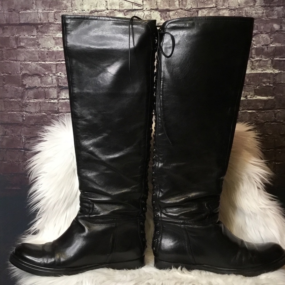 ⛔️SOLD⛔️Miu Miu Black Lace Up Riding Boots! - Picture 7 of 9